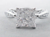 2ct Princess Cut Diamond Infinity Band Engagement Ring 14k White Gold Finish