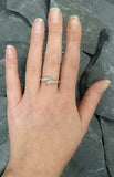 1.2ct Engagement Ring Round Cut Diamond Bypass Style 14k White Gold Finish