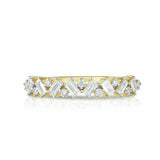 1ct Baguette Cut Diamond Wedding Ring Band Half Eternity 14k Yellow Gold Finish