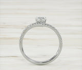 2.5Ct Heart Cut Diamond Stackable Stylish Engagement Ring 14K White Gold Finish