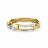 1ct Wedding Ring Band Round Cut Diamond Stylish Split Shank 14k Yellow Gold Over