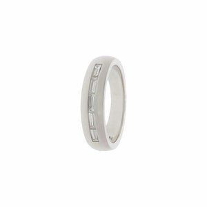 1ct Baguette Diamond Wedding Band Channel Set Half Eternity 14k White Gold Over