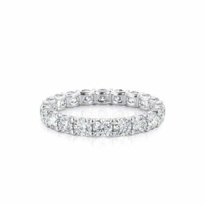 2.4ct Round Cut Diamond Stackable Eternity Wedding Ring Band 14k White Gold Over