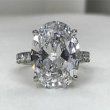 2Ct Oval Cut Diamond Elegant Solitaire Engagement Ring 14K White Gold Finish