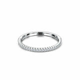 Braided Stackable Half Eternity Band 0.15ct Round Cut Diamond 14k WhiteGold Over