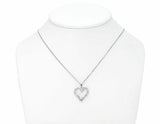 0.15ct Round Cut VVS1D Diamond Pendant Open Heart 14k White Gold Finish NO CHAIN