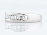 2ct Baguette Cut VVS1D Diamond Wedding Band Half Eternity 14k White Gold Finish