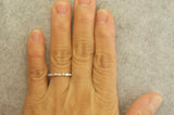 3Ct Round Baguette Diamonds Minimalist Eternity Wedding Band 14K White Gold Over