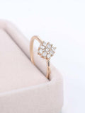 1ct Baguette Cut Diamond Engagement Ring Minimalist Thin 14k Rose Gold Finish