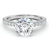 1.6ct Round Cut Diamond Classic Solitaire Engagement Ring 14k White Gold Finish