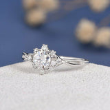 1.2ct Round Cut Diamond Engagement Ring 14k White Gold Finish Unique Infinity