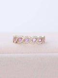 2ct Round Pink Sapphire Infinity Twisted Half Eternity Band 18k Rose Gold Finish