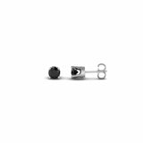 0.5ct Round Cut Black Diamond Classic Stud Earrings Women 14k White Gold Finish