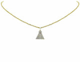 1.5ct Round Diamond Ankh Egyptian Pyramid Pendant 14k Yellow Gold Over NO CHAIN