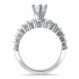 2.4ct Marquise Cut Diamond Bridal Set Band Engagement Ring 14k White Gold Finish