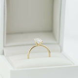 1ct Emerald Cut Diamond Classic Proposal Solitaire Ring 14k Yellow Gold Finish