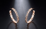 Infinity Round Circle Simple Big Hoop Earrings For Women in 14k Rose Gold Finish