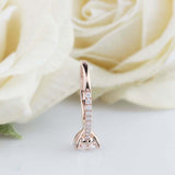 2.1ct Round Cut Diamond Engagement Ring Accents Solitaire 14k Rose Gold Finish