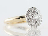 2.3ct Round Cut VVS1D Diamond Engagement Ring Vintage Cluster 14k Dual Gold Over