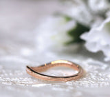 Half Eternity Wedding Ring Band 0.25ct Round Cut Diamond 14k Rose Gold Finish