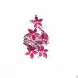 4ct Marquise Cut Ruby Engagement Ring Flower Bouquet Cocktail 14k WhiteGold Over