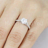 2.2ct Heart Simulated Diamond Solitaire Accents Bridal Set 14k White Gold Plated