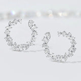 3ct Multi Stone Simulated Diamond Party Wear Drop Earrings 14k White Gold Plated