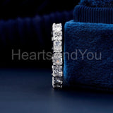 1ct Radiant Simulated Diamond Full Eternity Wedding Band 14k White Gold Plated