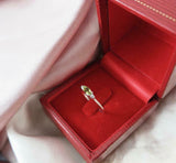 0.2ct Marquise Cut Green Peridot Trilogy Minimalist Ring 14k White Gold Finish