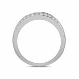 3Ct Round Cut Diamond Half Eternity Wide Wedding Band Ring 14K White Gold Finish