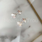 1ct Round Cut Moissanite Solitaire Stud Earrings For Women 14k White Gold Plated