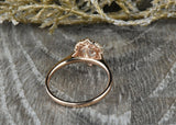 1.2ct Round Cut Diamond Engagement Ring 14k Rose Gold Finish Halo Bridal Wedding