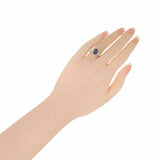 2.3ct Oval Cut Blue Sapphire Engagement Ring Accent Solitaire 14k WhiteGold Over