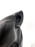 0.01ct Round Cut Moissanite Polar Bear Stud Earrings Women 14k White Gold Plated