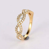 Infinity Half Eternity Wedding Band 2ct Baguette Cut Diamond 14k YellowGold Over