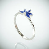 2Ct Marquise Cut Blue Tanzanite Crown Floral Engagement Ring 14K White Gold Over