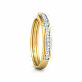 1ct Wedding Ring Band Round Cut Diamond Half Eternity 14k Yellow Gold Finish