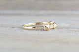 0.4ct Round Cut Diamond Wedding Band 14k YellowGold Finish Pyramid Half Eternity