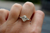 1.25ct Engagement Ring Oval Cut Diamond Petite Solitaire 14k Yellow Gold Finish