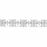 25Ct Round Cut Diamond Cocktail Design Tennis Bracelet 14K White Gold Finish