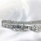 10ct Round Cut Moissanite Cocktail Tennis Bracelet 14k White Gold Plated