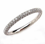 2Ct Round Brilliant Cut Diamond Iced Eternity Wedding Band 18K White Gold Finish