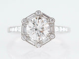 2.3ct Round Cut Diamond Halo Engagement Ring 14k White Gold Finish Round Accents