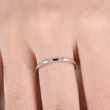 Three Stone  Wedding Ring Band 1ct Round Cut VVS1D Diamond 14k White Gold Finish