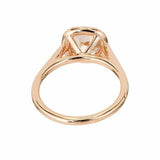 1.2ct Cushion Cut Peach Morganite Engagement Ring Halo 14k Rose Gold Finish