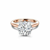 Solitaire Engagement Ring 2.5ct Round Cut VVS1D Diamond 14k Rose Gold Finish