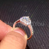 1.2ct Heart Cut Simulated Diamond Round Accents Halo Ring 14k White Gold Plated