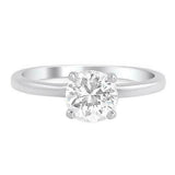 1ct Round Cut Diamond Engagement Ring Classic Solitaire 18k White Gold Finish