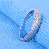 Half Eternity Wedding Ring Band 1.4ct Round Cut Diamond 18k White Gold Finish