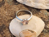 1.2ct Engagement Ring Oval Cut Peach Morganite Solitaire 14k White Gold Finish